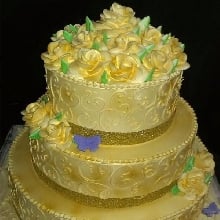 Glamour Yellow Cream Finish Cake