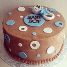 Baby Shower Cake BS03 Cream Fondant