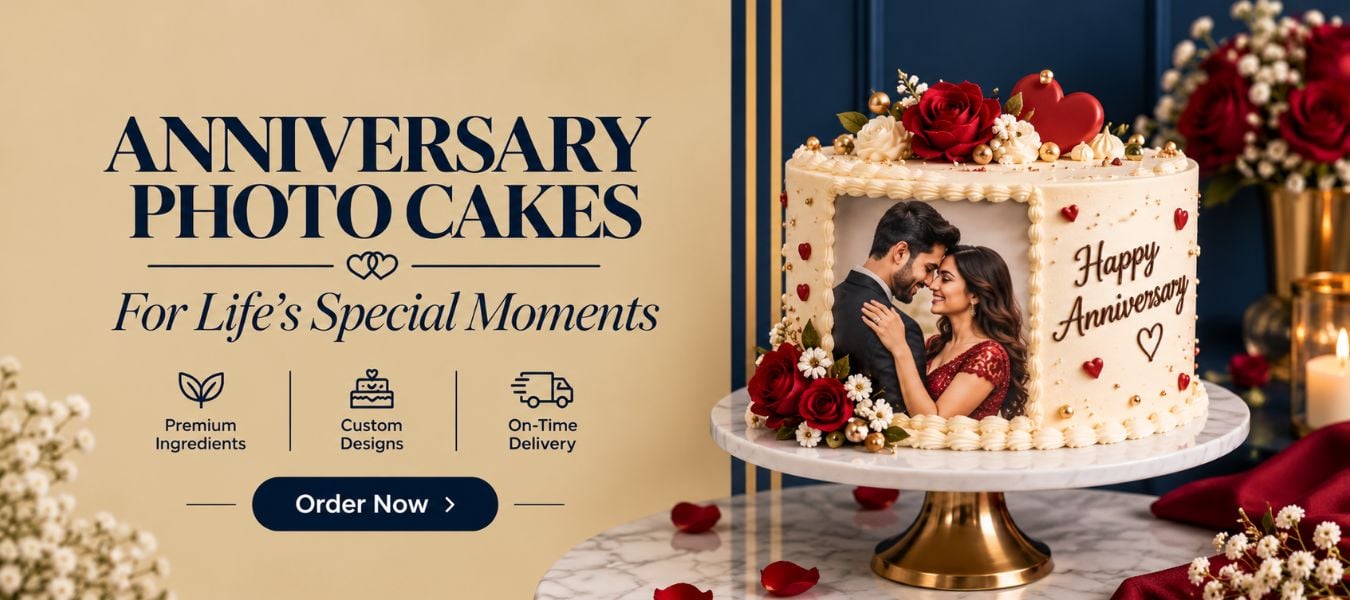 Anniversary photo cake