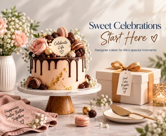 Designer celebration cake