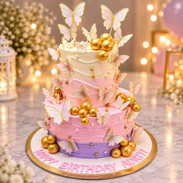 2-Tier Butterfly Delight Cake