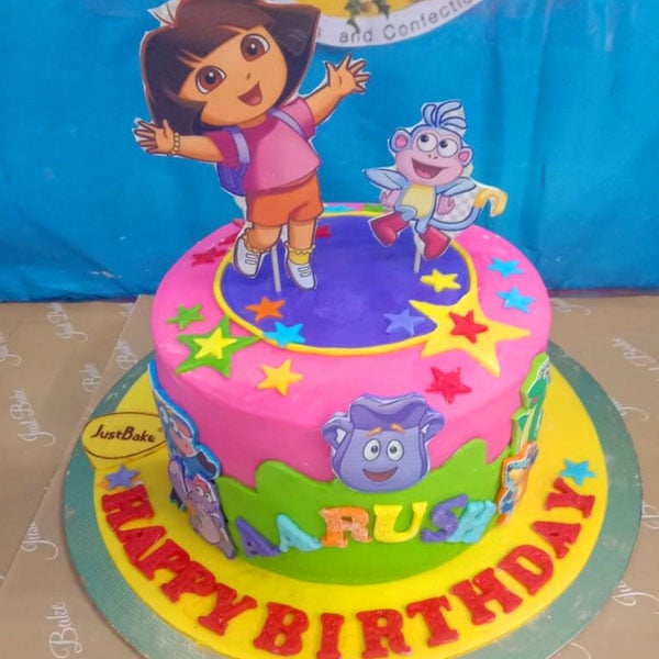 Dora theme cake