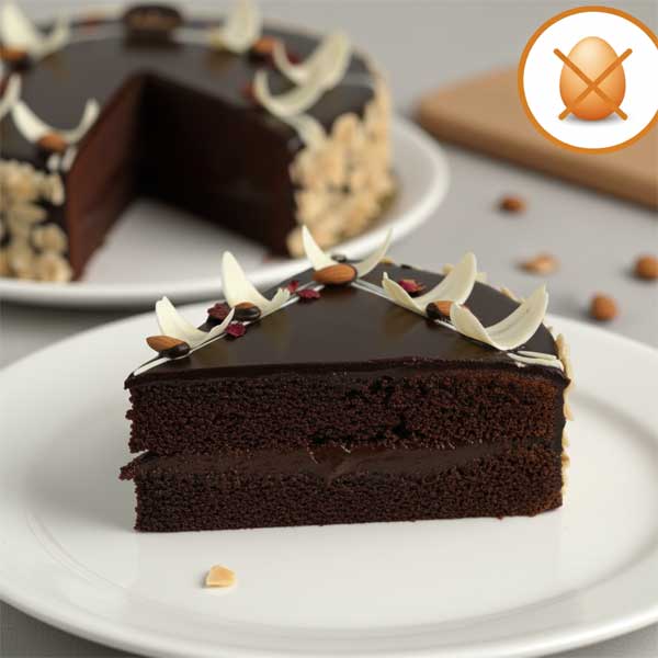 American Almond Chocolate Eggless Cake