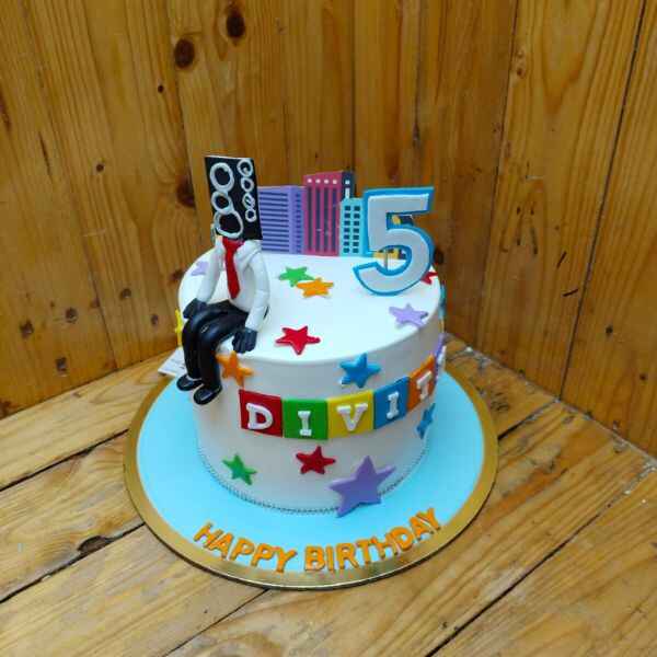 City Theme Birthday Cake