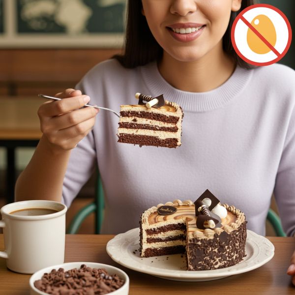 Irish Coffee Eggless Cake