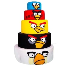 Angry Bird Theme Cake 02 multitier 