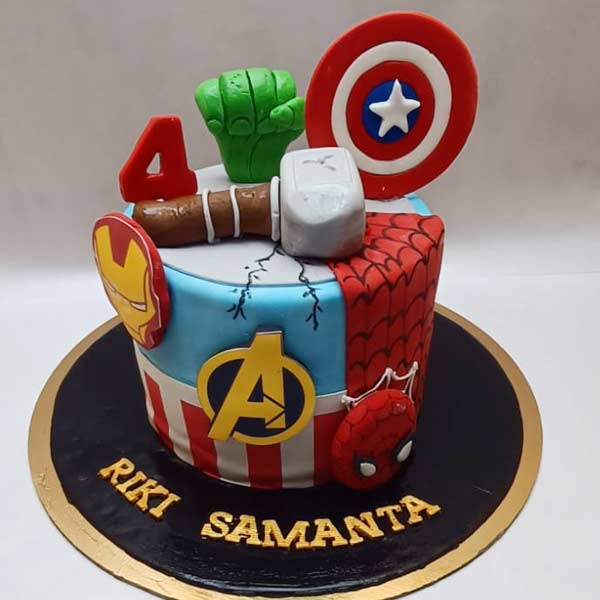 Avengers Theme Cake