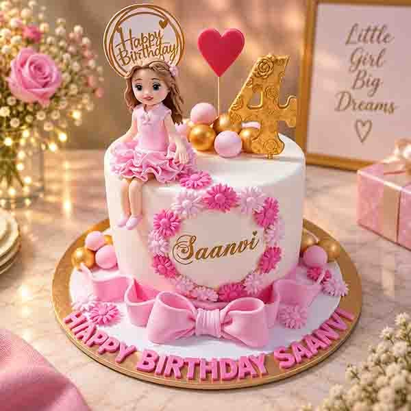 Barbie Doll Birthday Cake 01