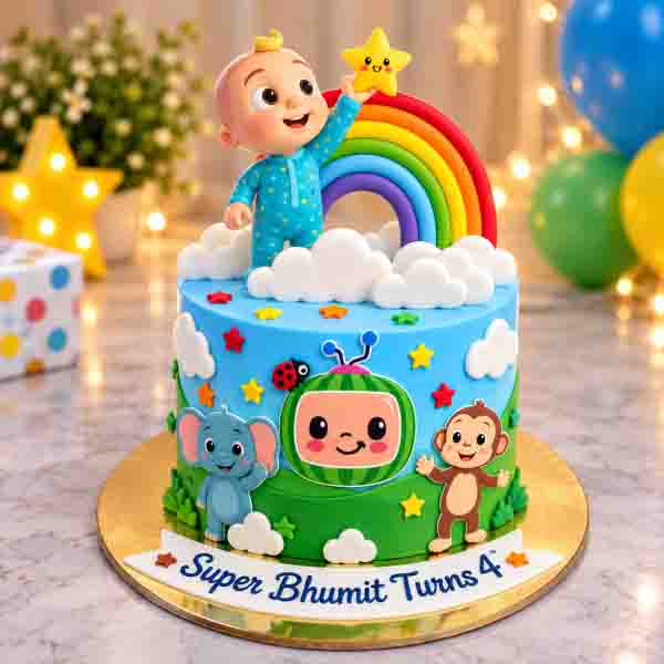 Cocomelon Playful Theme Cake