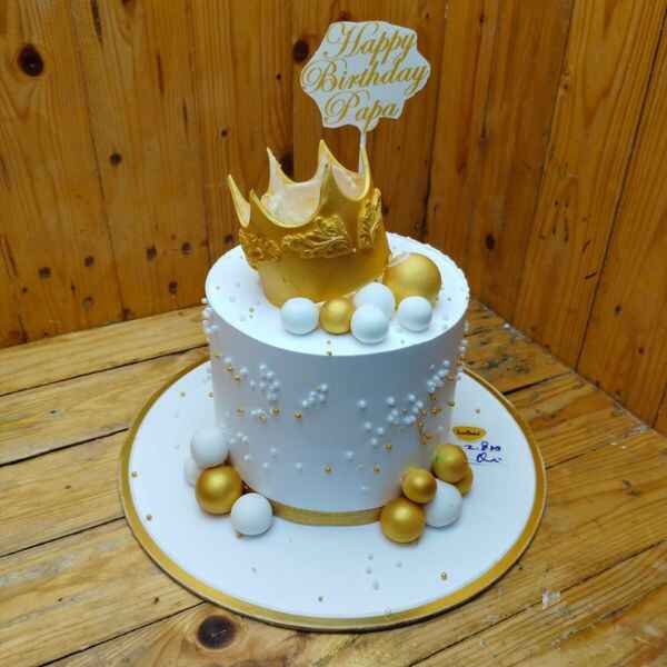 Crown Rose Gold Cake