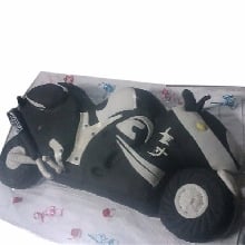 Drive Safe Fondant 2D Bike Cake
