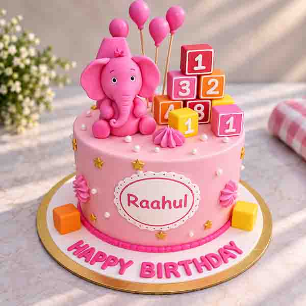 Elephant Theme Cake