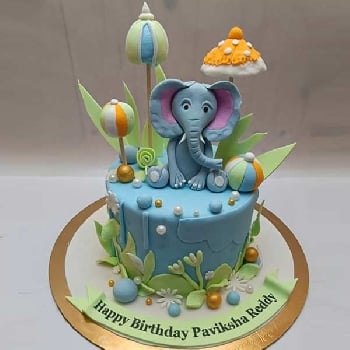 Elephant Theme Cake