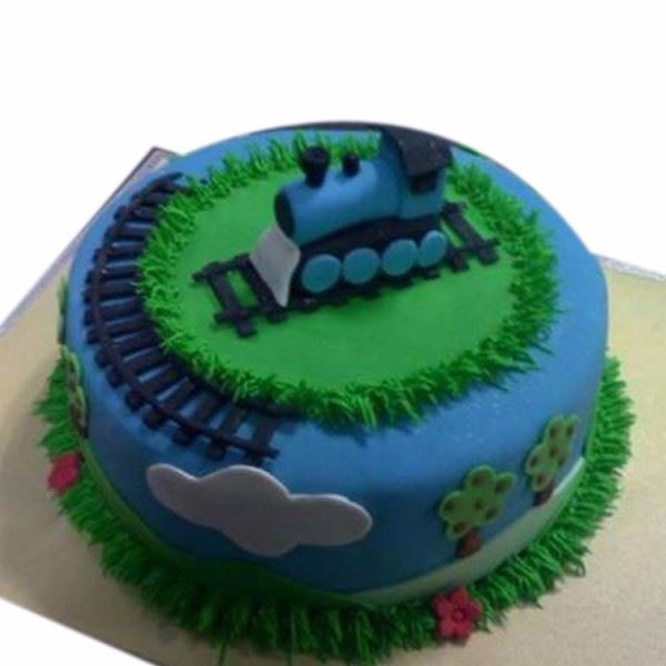 Engine On the Go Cream Fondant Cake