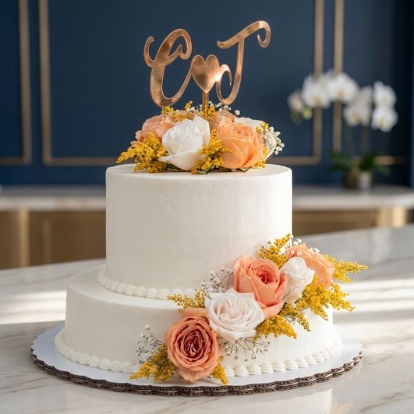 Floral Anniversary Cake