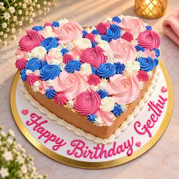Heart Shaped Birthday Cake 01