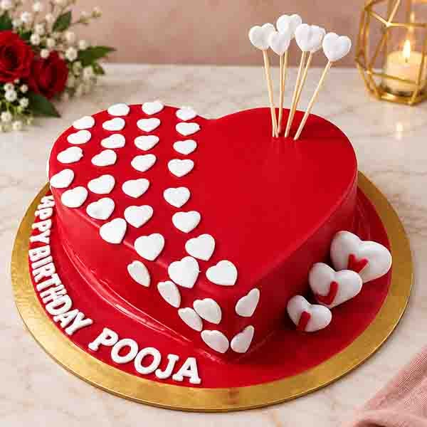 Heart Shaped Birthday Cake