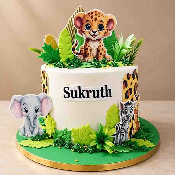Jungle Theme cake 01