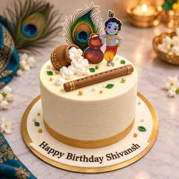 Krishna Theme Cake 01