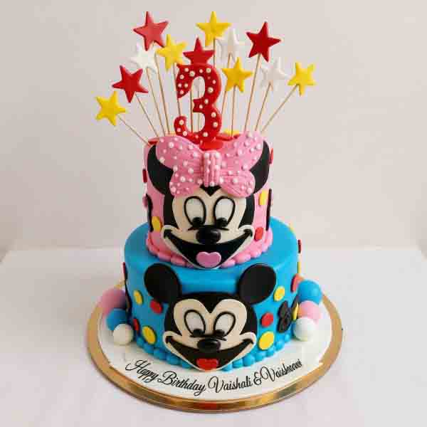 Minnie and Mickey Mouse Cake