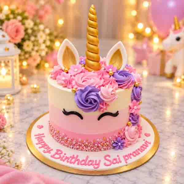 Ombre Unicorn Cake