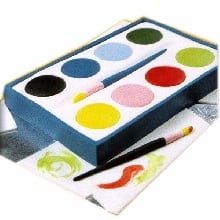 Paint Palette Cream Fondant Cake