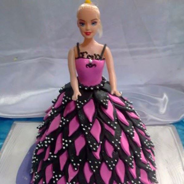 Petal Gown Doll Theme Cake