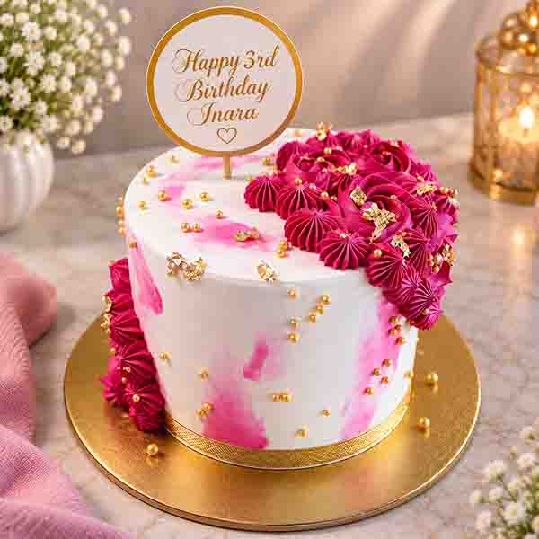 Pink Blossom Elegance Cake