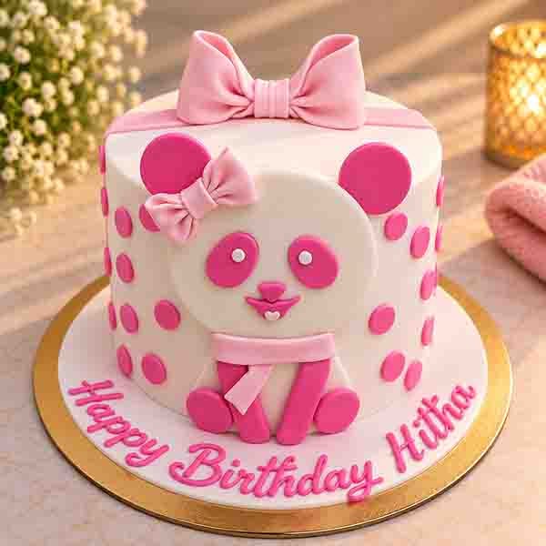 Pink Panda Cake