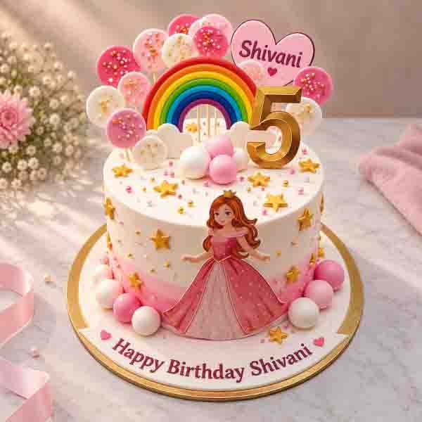 Princess Rainbow Dream Cake