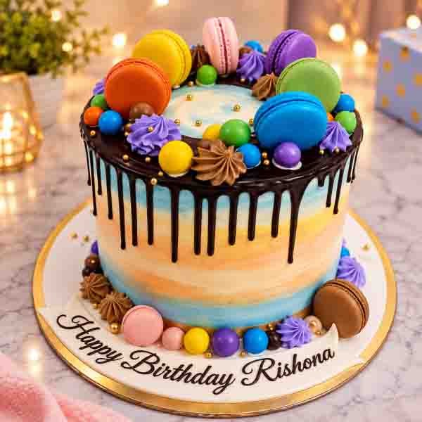 Rainbow Bliss Drip Cake