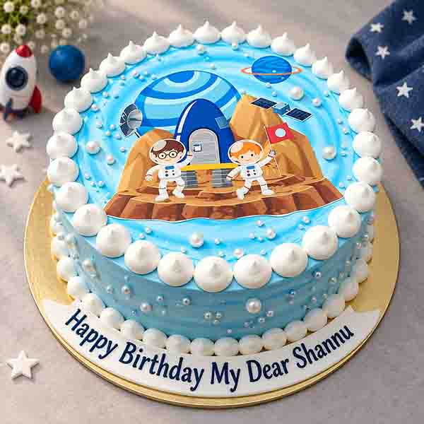 Space Explorer Theme Cake