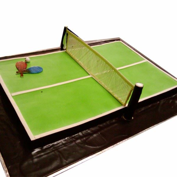 Table Tennis Cream Finish Cake