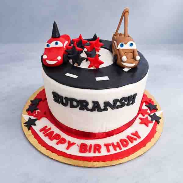 Wacky Car Race Cake