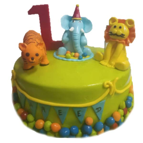 1st Birthday Theme Cake 05 AK35