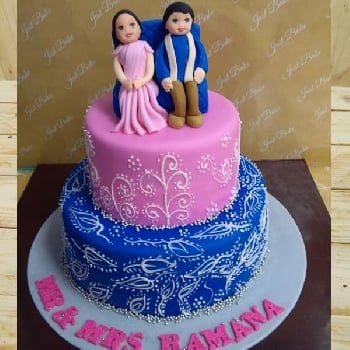 Mr and Mrs Theme cake