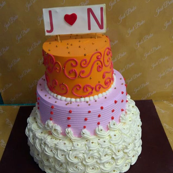 3 Tier Engagement Rings Cake