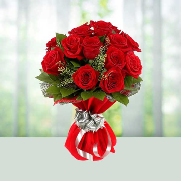 Romantic Red Roses Bouquet Just Bake