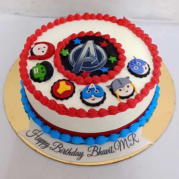 Avengers Theme Cake 01
