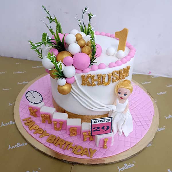 Fondant Doll Theme Cake 