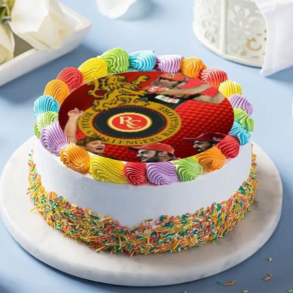 RCB Victory Celebration Photo Cake