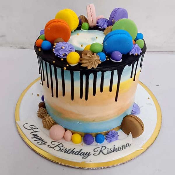 Rainbow Bliss Drip Cake