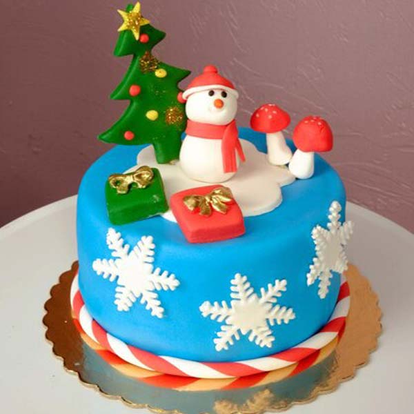 Snowman Christmas Cake