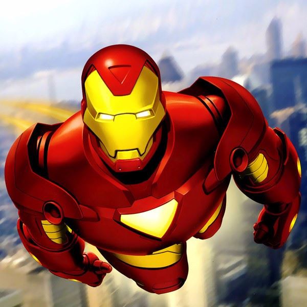 A Iron man Flying Photo Cake