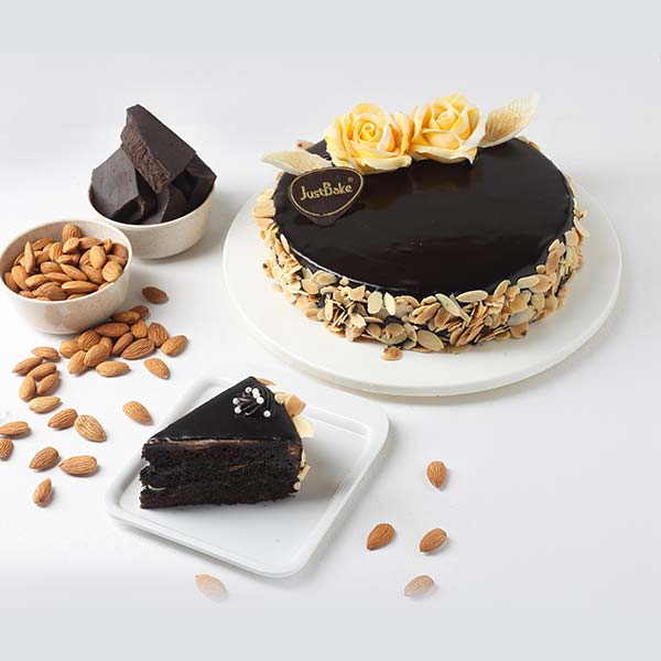 Buy POLKA Chocolate Almond Cake - Eggless, Soft & Fluffy Online at Best  Price of Rs 160 - bigbasket