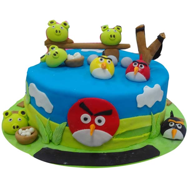 Angry bird cake Cartoon cake Tfcakes