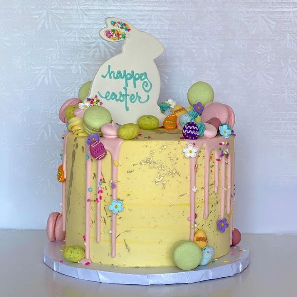 Bunny Bliss Easter Drip Cake