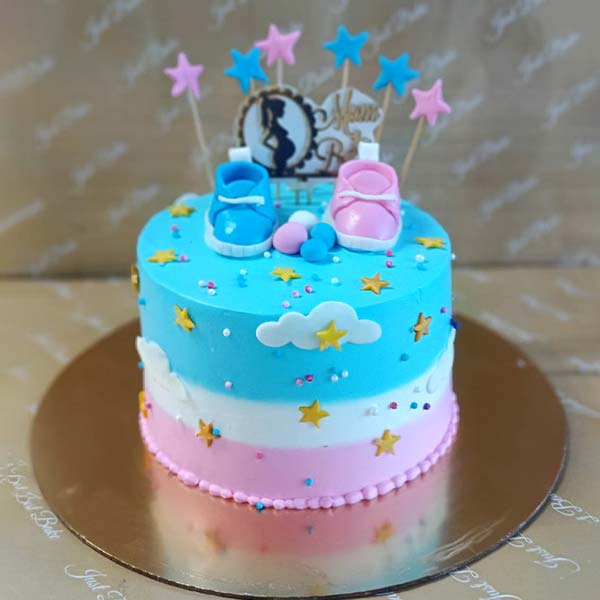 Baby Shower Gender Reveal Cake