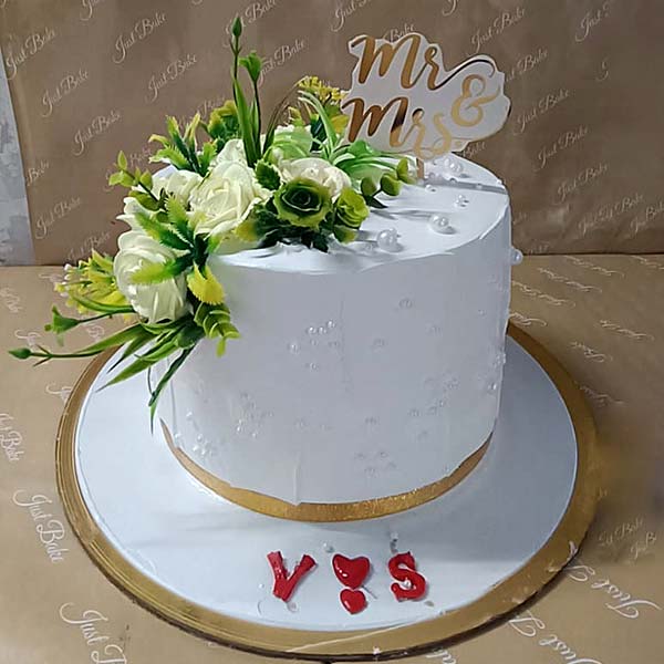 Floral Wedding Celebration Cake