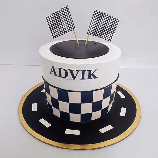 Racing Flag Theme Cake